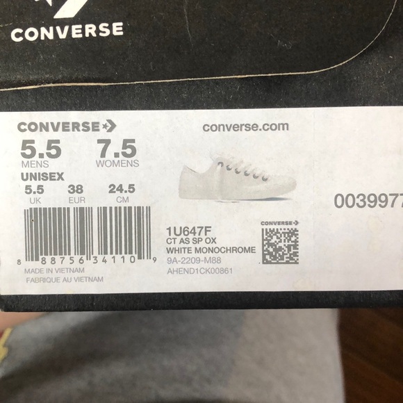 Converse White Monochrome Sneakers - Picture 3 of 6